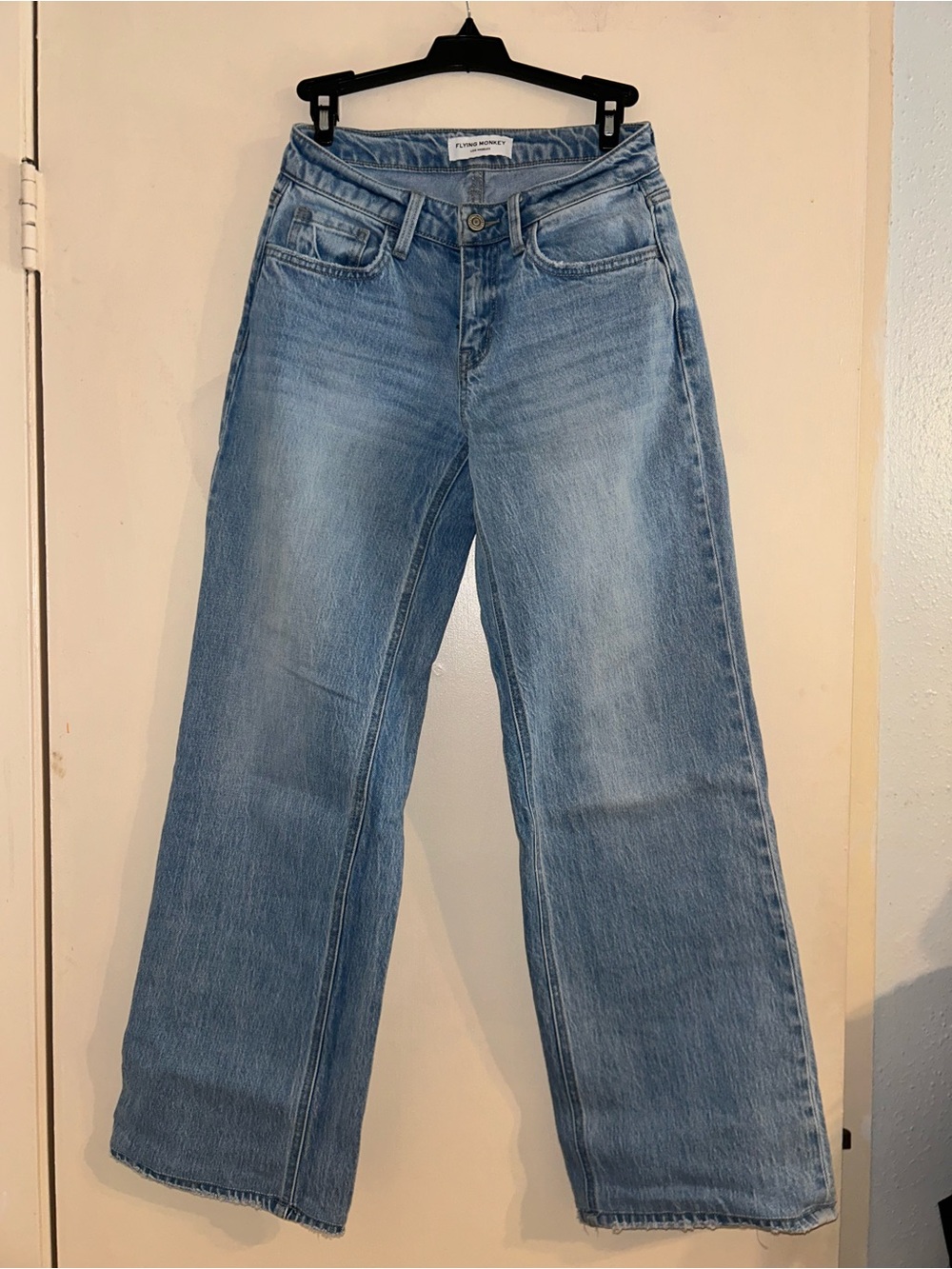 Flying Monkey Low Rise Wide-Leg Jeans